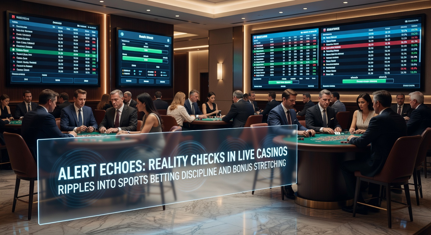 Live casino tafel met realiteitscheck popup op scherm, spelers reageren gefocust