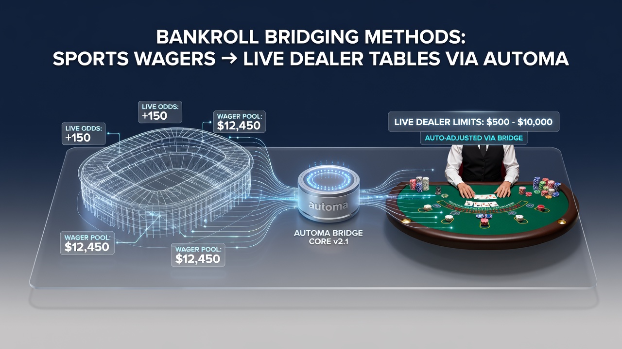 Diagram van geautomatiseerde triggers die sportinzetten linken aan tafel limieten en verantwoord spel