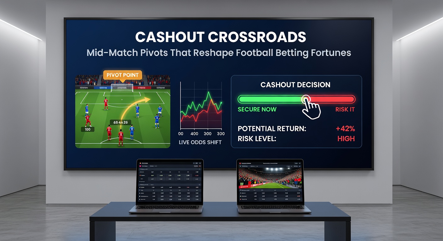 Wedder analyseert live odds op een tablet tijdens een intense voetbalmatch, cashout-knop prominent zichtbaar