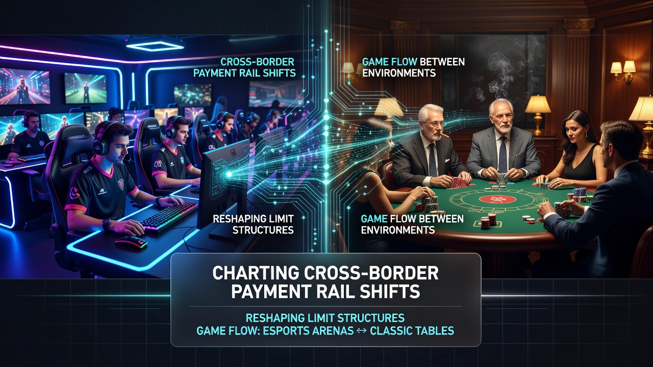 Overzicht van betalingsrails die esports en klassieke casinospellen verbinden
