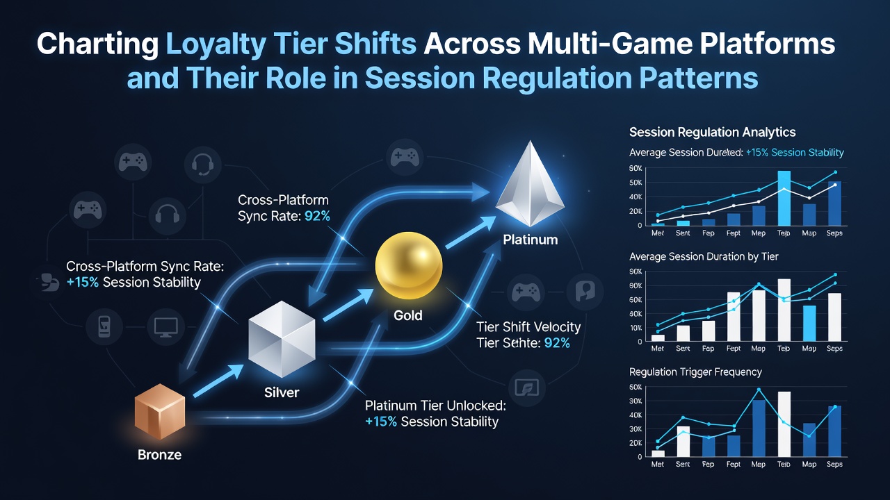 Visualisatie van sessie regulatie patronen gekoppeld aan tier niveaus in multi-game omgevingen