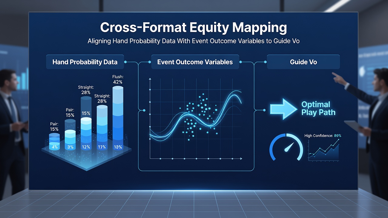 Grafiek die cross-format equity curves toont met overlappende lijnen voor poker, sport en slots om speelgrenzen te visualiseren