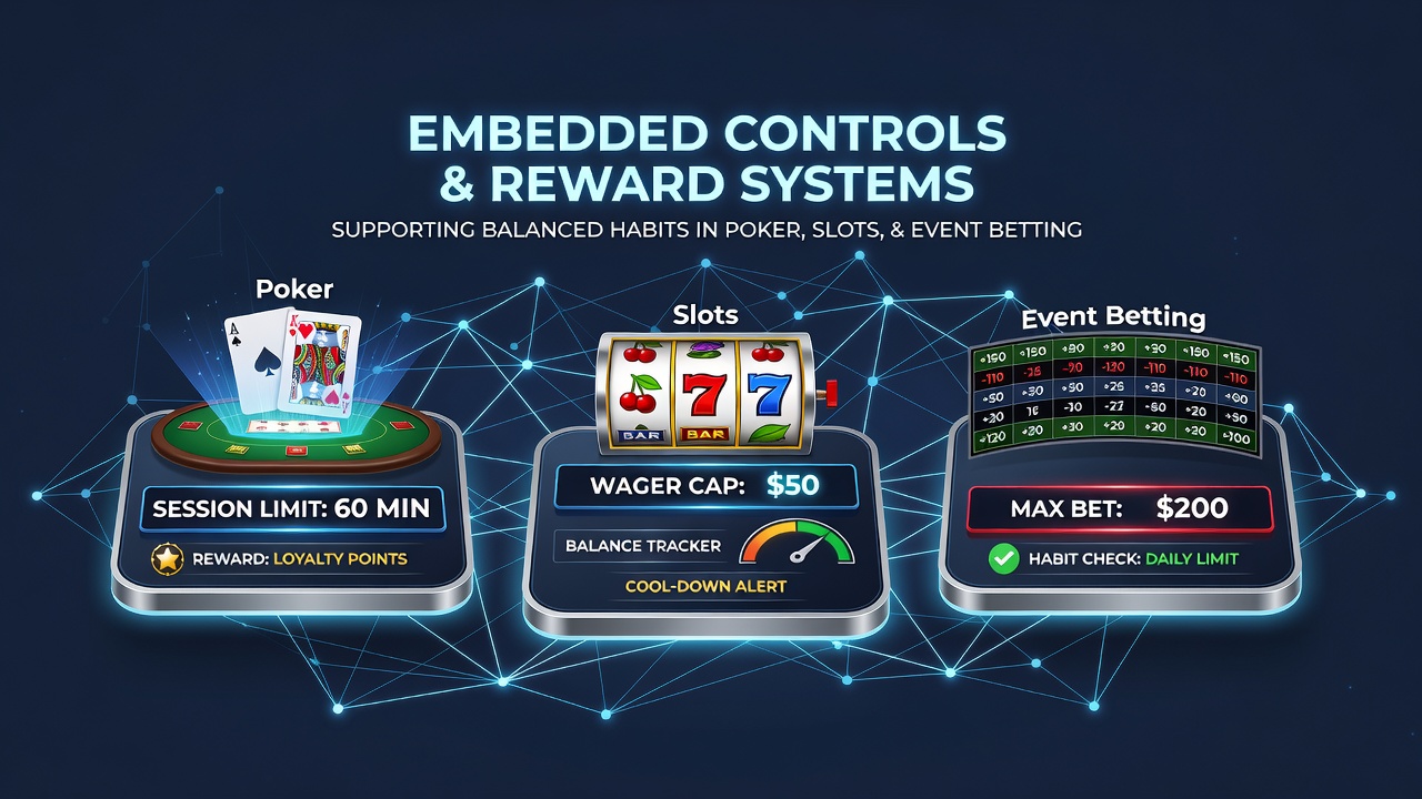 Ingebouwde controles in beloningssystemen voor poker, slots en sportweddenschappen
