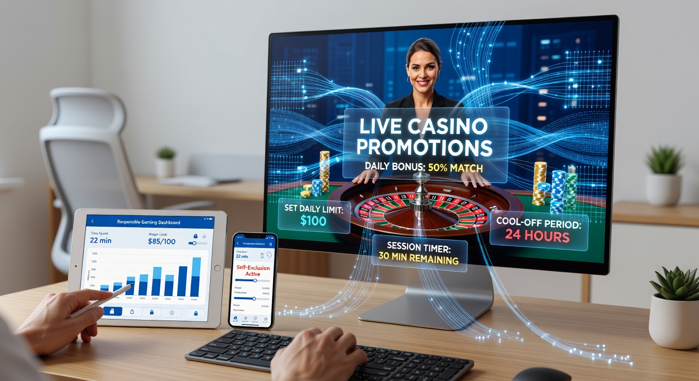 Grafiek met gestapelde grafieken van limieten en bonus-curves in een live casino interface, illustrerend integratie van safeguards