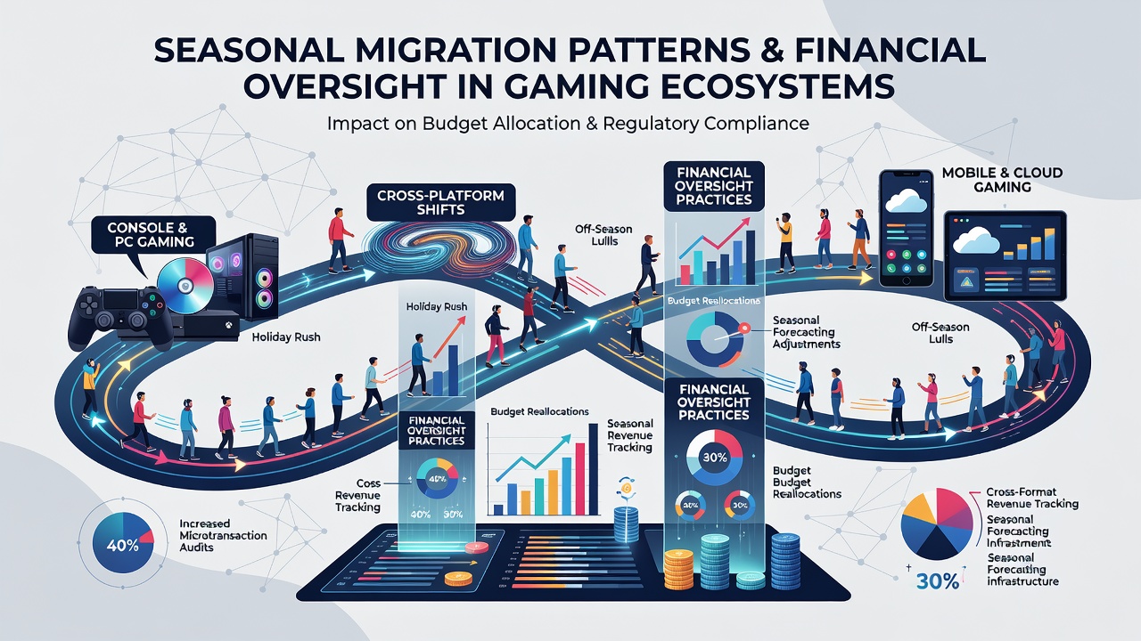 Seizoensgebonden verschuivingen in gamingformaten met grafieken van migratiepatronen