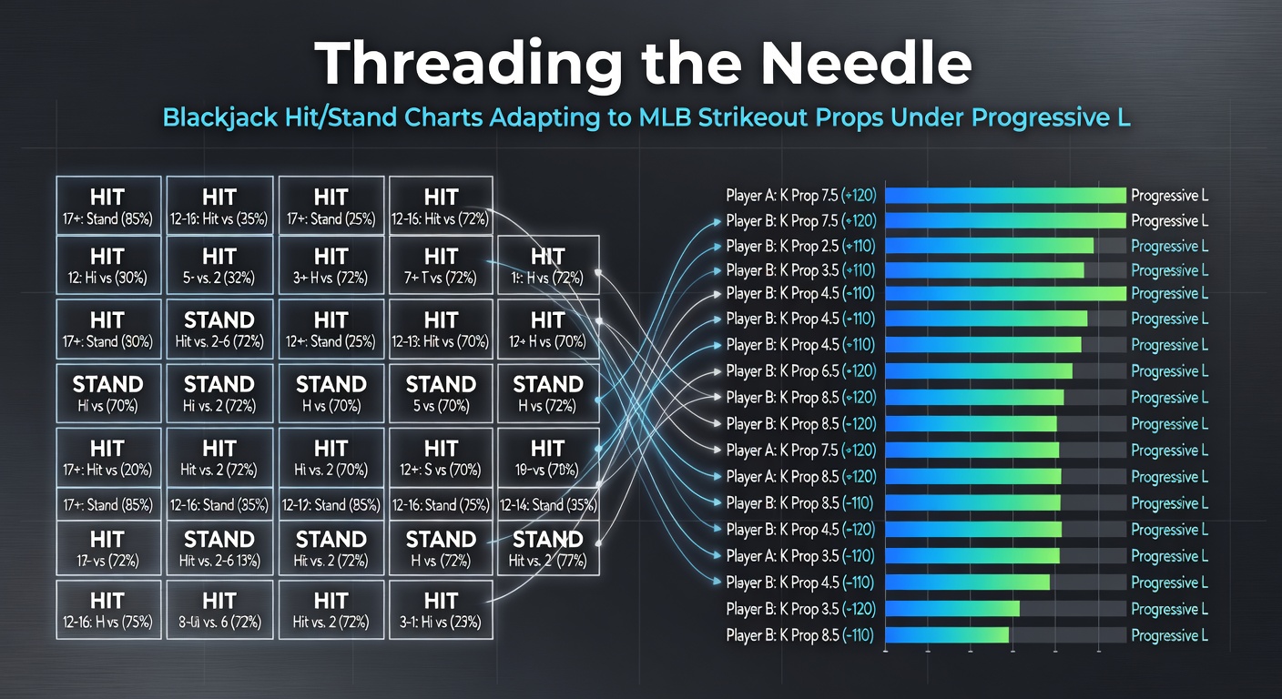 Aangepaste blackjack-tabel geïntegreerd met MLB pitcher stats en loyaliteitsprogressie grafiek